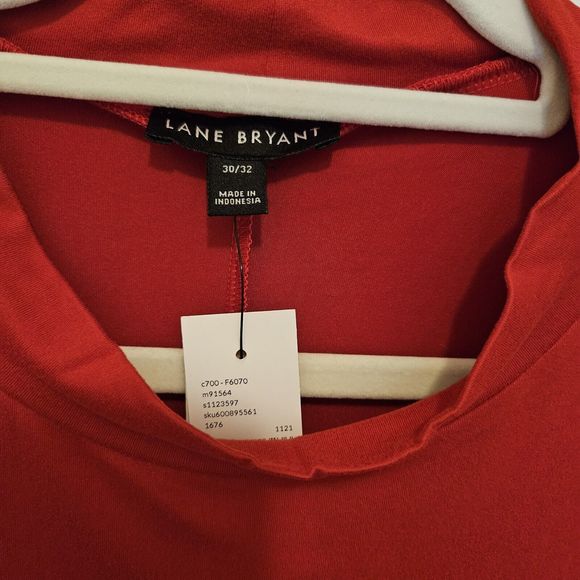 Lane Bryant Long Sleeve Blouse Red Size 30/32 - Picture 4 of 5